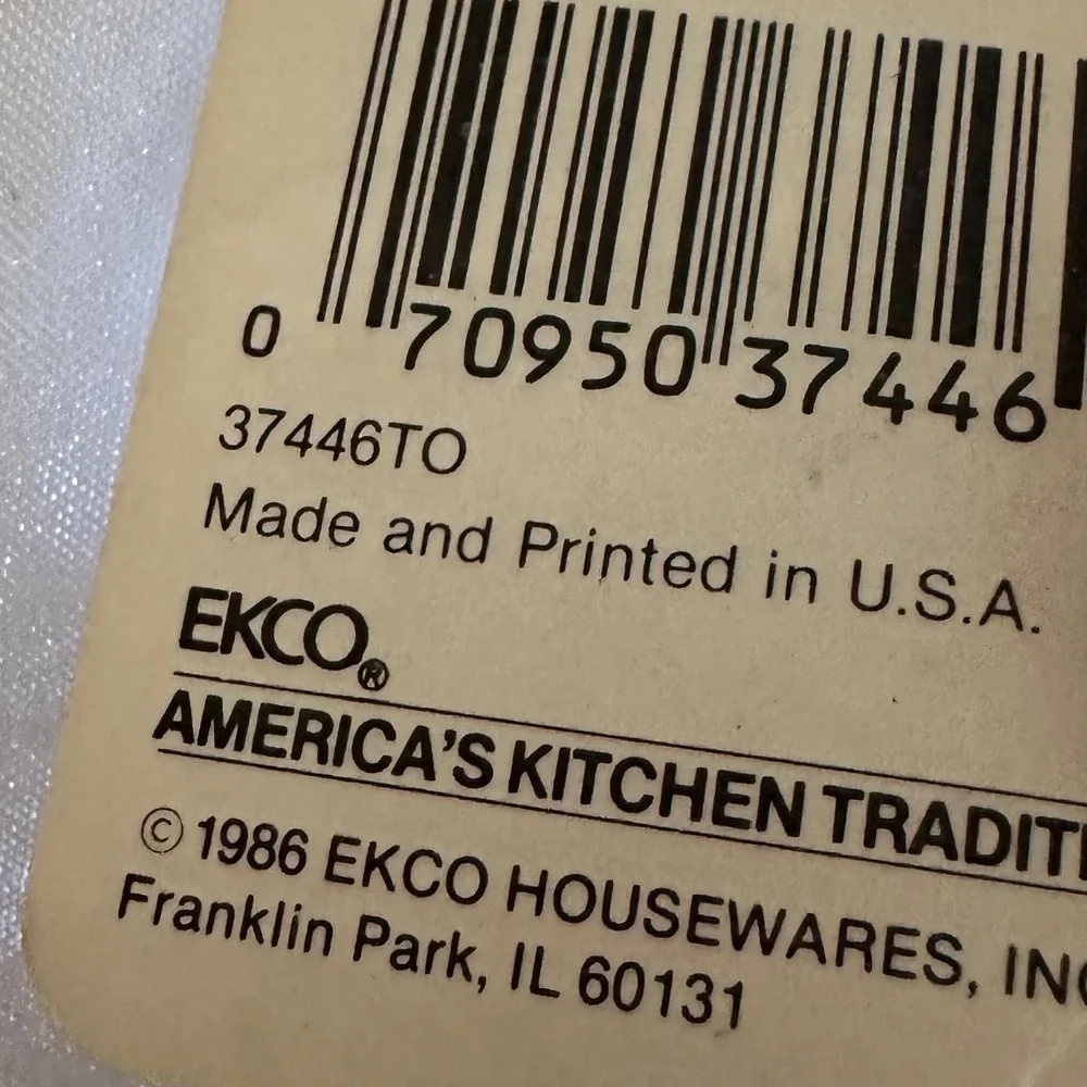 EKCO Kitchen Utensil Set Almond New 4pc Nylon 1986 USA Nostalgia MCM Spectrum